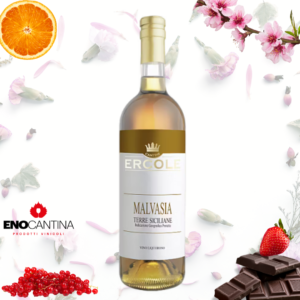 Bottiglia di Malvasia di Ercole vino dolce aromatico siciliano
